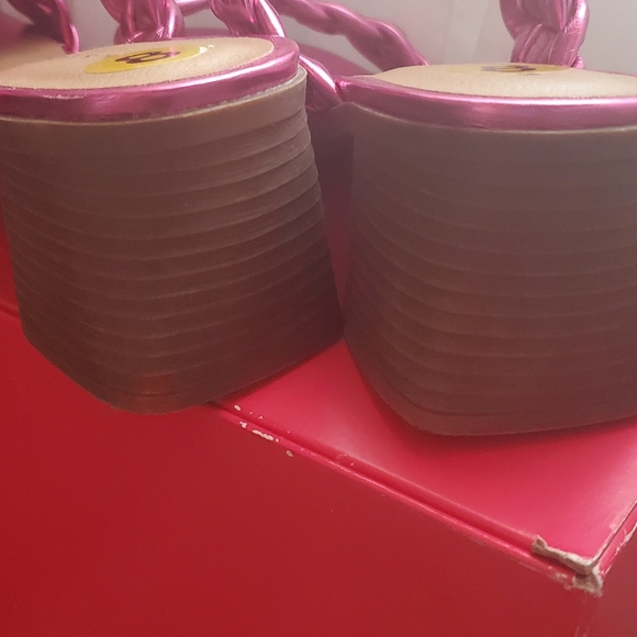 NWT Metalic Pink Braided Sandals by Rock & Candy Sz8 - Picture 3 of 4